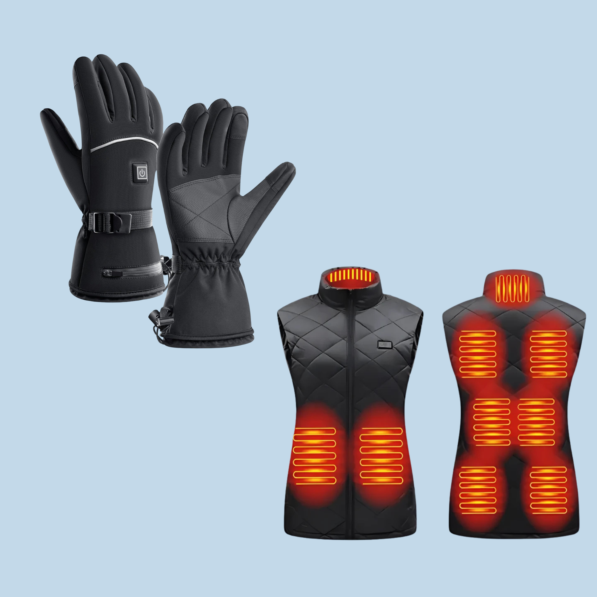 TotalHeat | Verwarmde Handschoenen + Bodywarmer Bundel