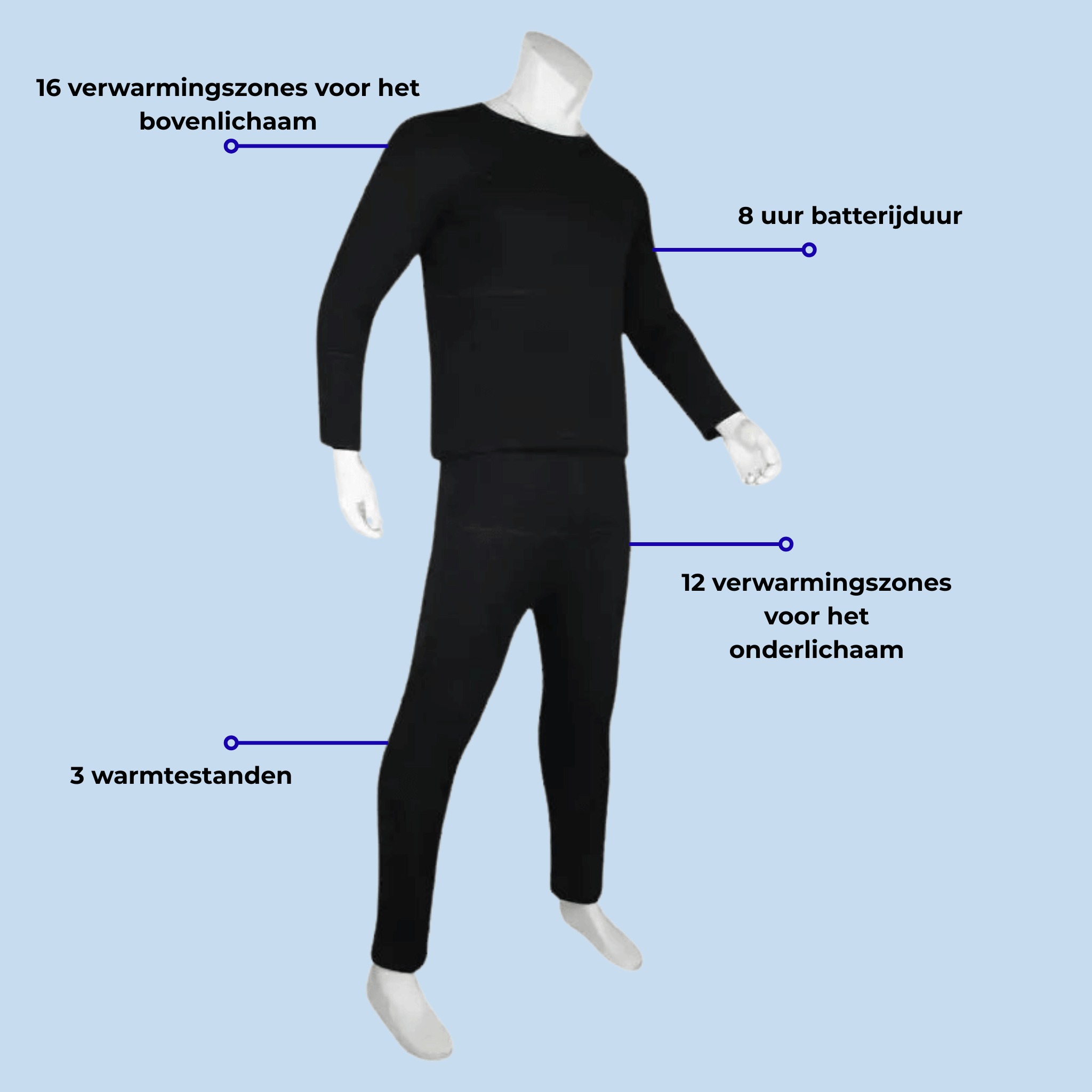 Verwarmde Bodywarmer - Instelbare Warmte voor Koude Activiteiten