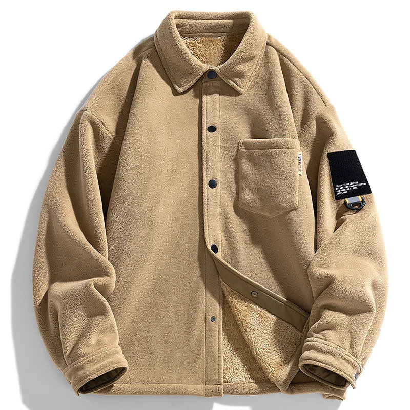 Finn | Zachte Suède Fleece-Gevoerde Jas